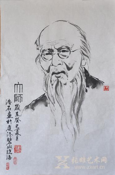 杨浩石 大师（69×46cm）